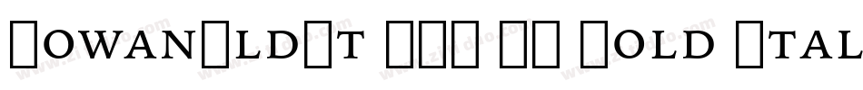 IowanOldSt OSF BT Bold Italic字体转换